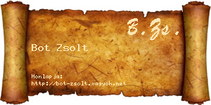 Bot Zsolt névjegykártya
